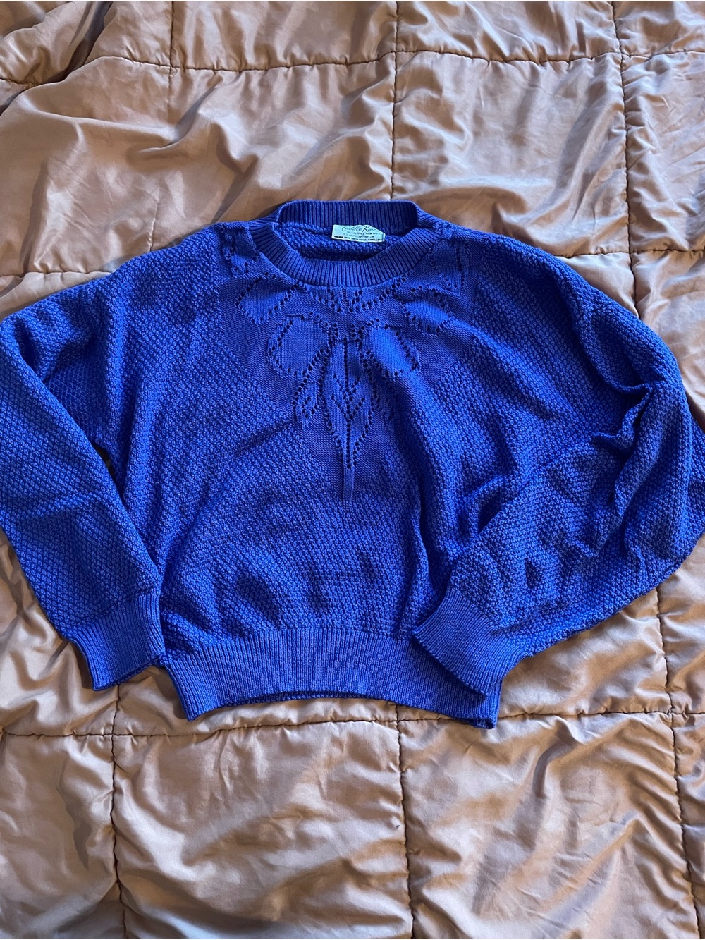 Women's Textured Crewneck Sweater in Periwinkle